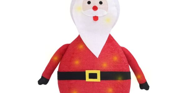 vidaXL Vianočná ozdoba figúrka Santa Claus LED luxusná látka 60 cm