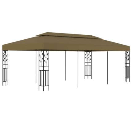 vidaXL Altánok 6×3 m, sivohnedý 180 g/m²