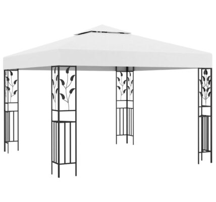 vidaXL Altánok 3×3 m, biely 180 g/m²