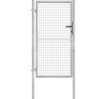 vidaXL Záhradná brána, pozinkovaná oceľ 105×200 cm, strieborná