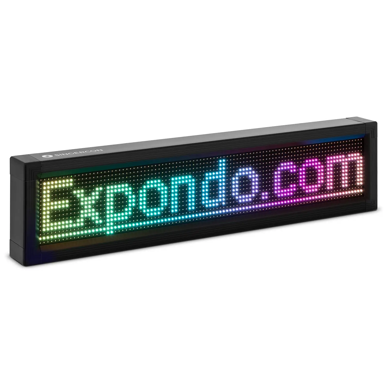 Occasion Panneau publicitaire LED – 96 x 16 LED couleur – 105 x 25 cm – Programmable via iOS / Android