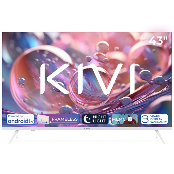 KIVI TV 43U760QW, 43″ (108 cm), HD LED TV, AndroidTV, biely 43U760QW