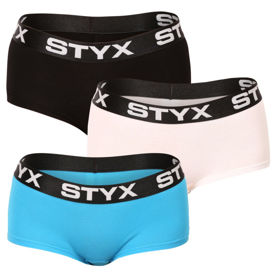 3PACK dámske nohavičky Styx s nohavičkou viacfarebné (3IN96019) XL