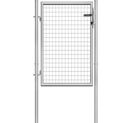 vidaXL Záhradná brána, pozinkovaná oceľ 105×150 cm, strieborná