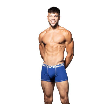 Pánske boxerky Andrew Christian modré ALMOST NAKED (93161-NVY) L