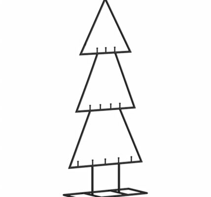 vidaXL Kovový vianočný dekoratívny stromček čierny 60 cm