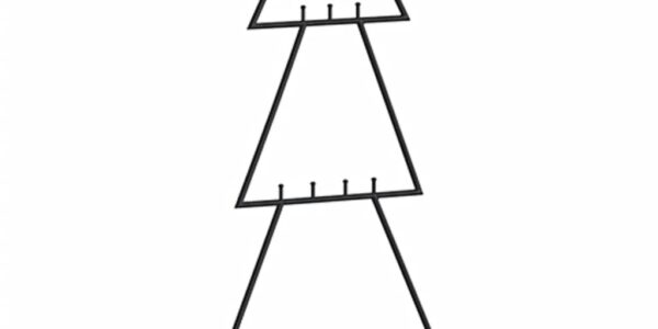 vidaXL Kovový vianočný dekoratívny stromček čierny 60 cm