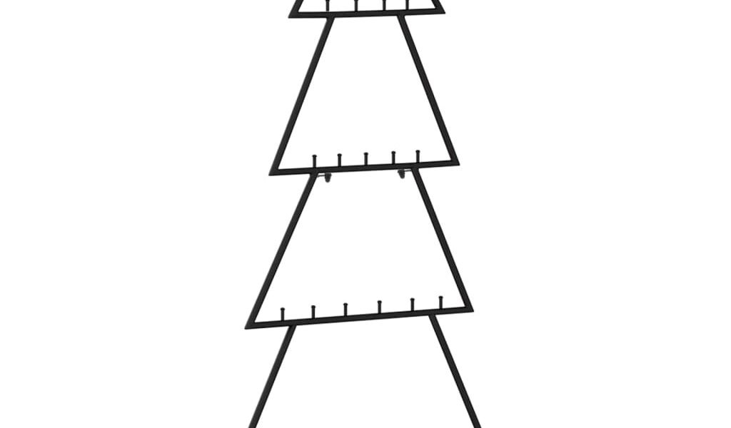 vidaXL Kovový vianočný dekoratívny stromček čierny 125 cm