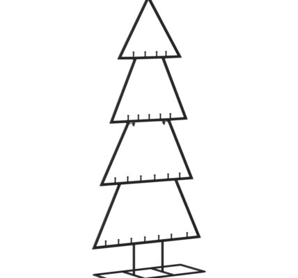 vidaXL Kovový vianočný dekoratívny stromček čierny 125 cm