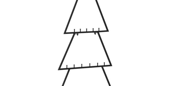 vidaXL Kovový vianočný dekoratívny stromček čierny 125 cm