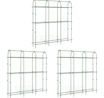 vidaXL Záhradné mreže pre popínavé rastliny 3 ks v tvare U oceľ