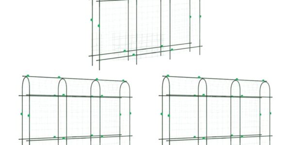 vidaXL Záhradné mreže pre popínavé rastliny 3 ks v tvare U oceľ