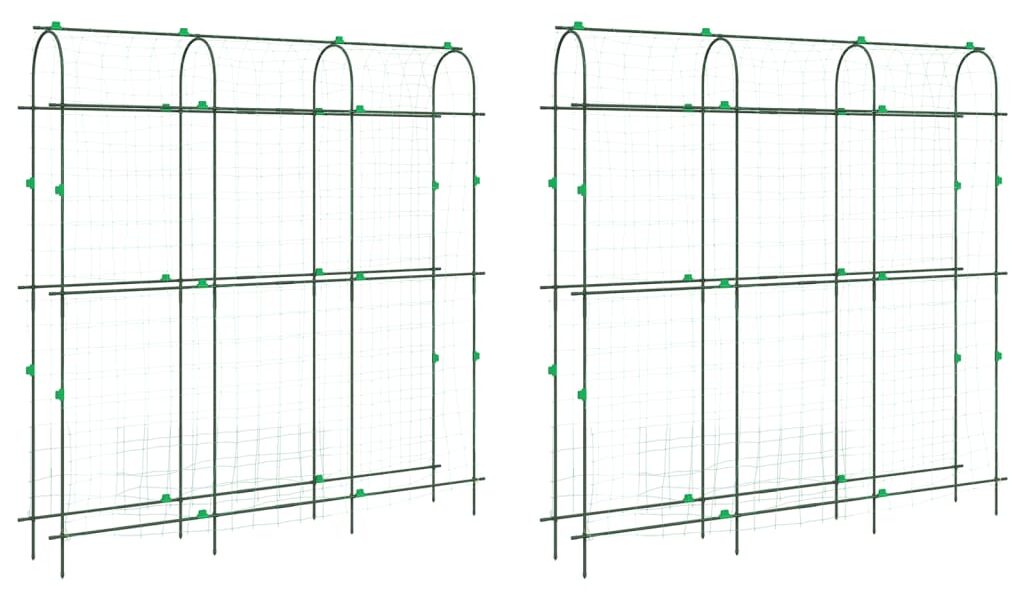vidaXL Záhradné mreže pre popínavé rastliny 2 ks v tvare U oceľ