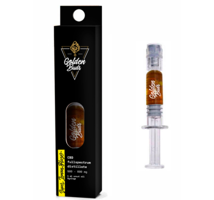 Golden Buds CBD koncentrát Super Lemon Haze v injekčnej striekačke, 60 %, 1 ml, 600 mg